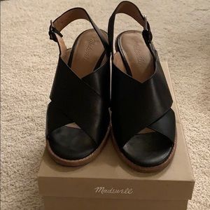 Madewell Crisscross High Heel in Leather